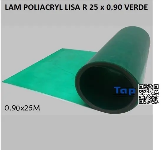 Imagen de LAM POLIACRYL LISA R 25 x 0.90 VERDE