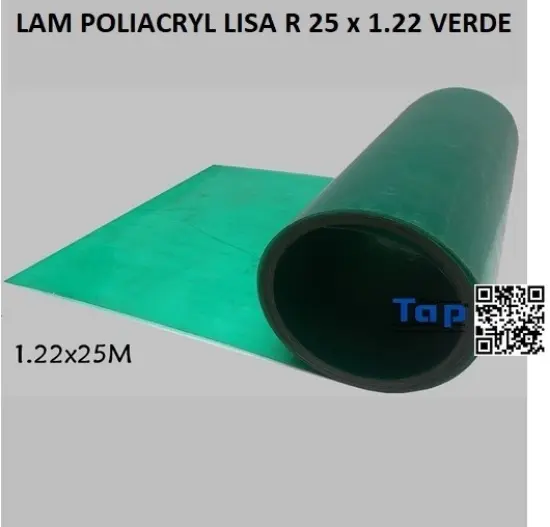 Imagen de LAM POLIACRYL LISA R 25 x 1.22 VERDE