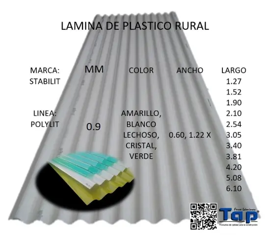 Imagen de LAMINA DE PLASTICO RURAL