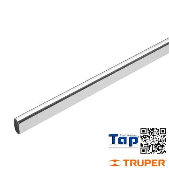 Imagen de TUBO ACERO CROMADO P CLOSET OVALADO 2.4 M HERMEX