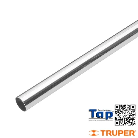 Imagen de TUBO ACERO CROMADO P CLOSET REDONDO 2.4 M HERMEX