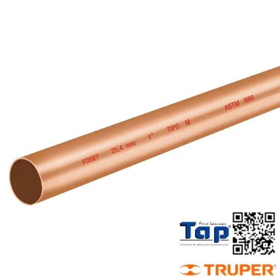 Imagen de TUBO COBRE T "M" 025 1" 3 M FOSET