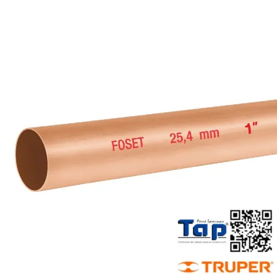 Imagen de TUBO COBRE T "N" 025 1" 3 M FOSET