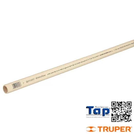 Imagen de TUBO CPVC HIDRAULICO 025 1" RD 13.5 3 M FOSET