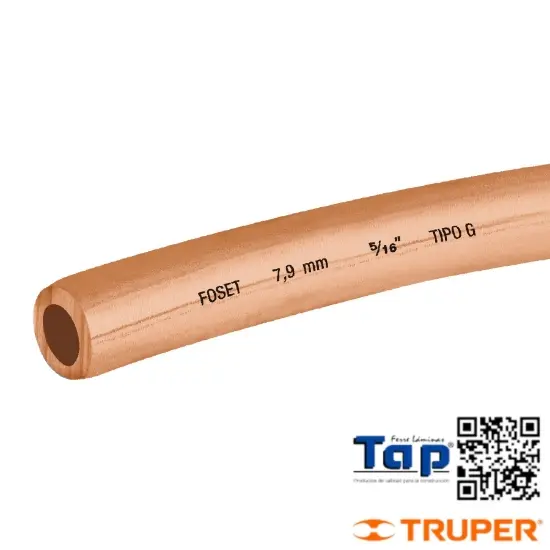 Imagen de TUBO FLEX COBRE 008 5/16" FOSET ROLLO 15M