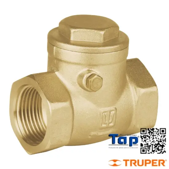 Imagen de VALVULA  CHECK HORIZONTAL LATON 019 3/4" FOSET