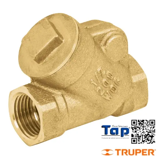 Imagen de VALVULA  CHECK LATON 013 1/2" FOSET