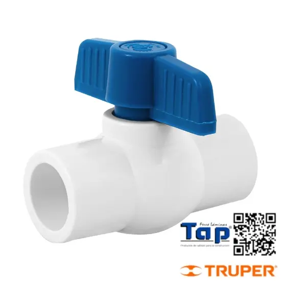 Imagen de VALVULA ESFERA PVC 013 1/2"PARA CEMENTAR FOSET