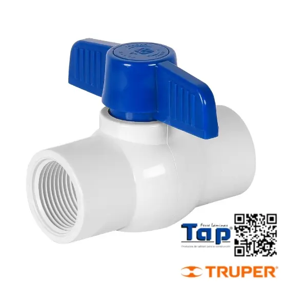 Imagen de VALVULA ESFERA PVC 025 1" ROSCABLE FOSET