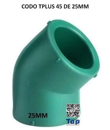 Imagen de CODO TPLUS 45 DE 25MM
