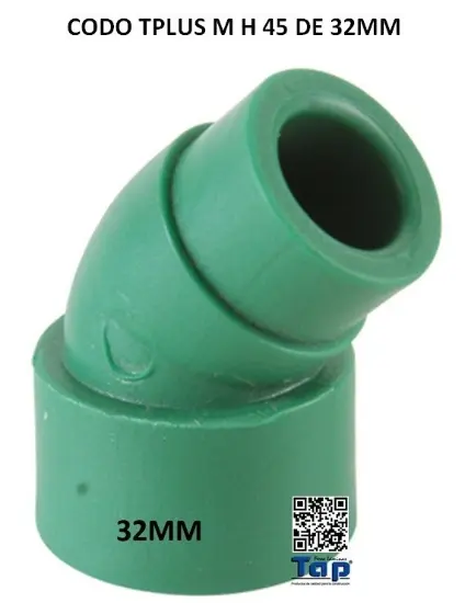 Imagen de CODO TPLUS M H 45 DE 32MM