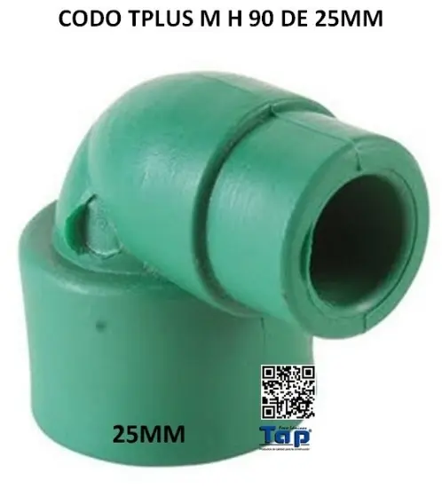 Imagen de CODO TPLUS M H 90 DE 25MM