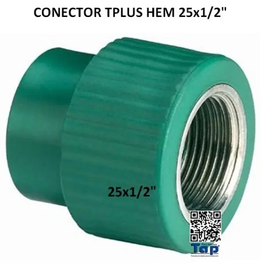 Imagen de CONECTOR TPLUS HEM 25x1/2" TERMOFUSION