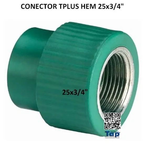 Imagen de CONECTOR TPLUS HEM 25x3/4"