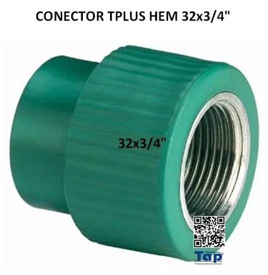 Imagen de CONECTOR TPLUS HEM 32x3/4" TERMOFUSION