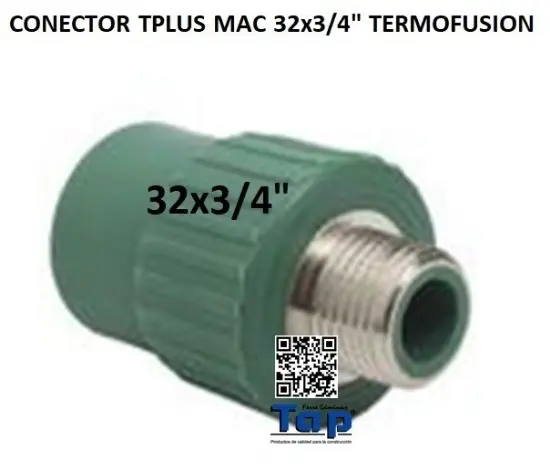 Imagen de CONECTOR TPLUS MAC 32x3/4" TERMOFUSION