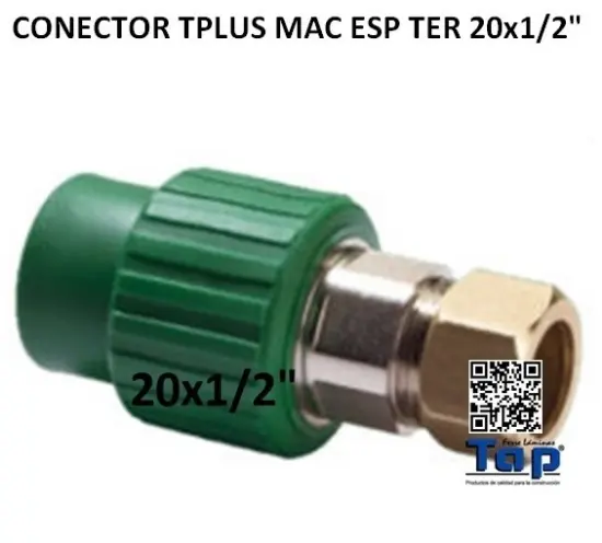 Imagen de CONECTOR TPLUS RAPIDO COBRE 20MM 1/2"