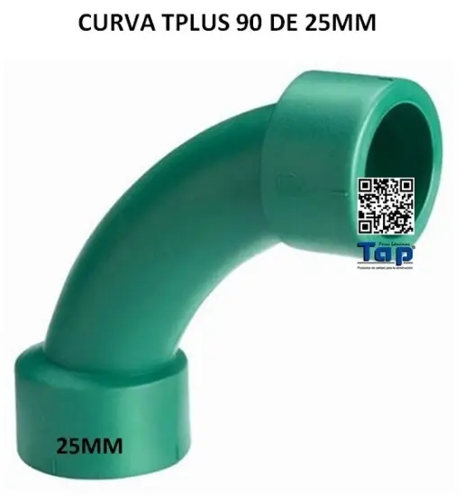 Imagen de CURVA TPLUS 90 DE 25MM