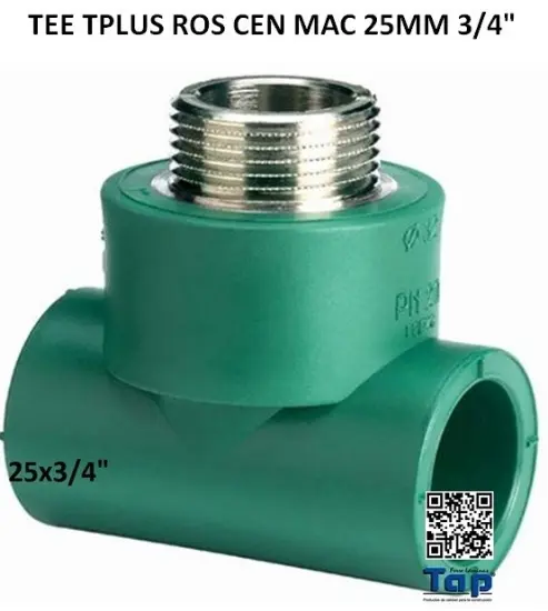 Imagen de TEE TPLUS ROS CEN MAC 25MM 3/4"
