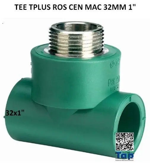 Imagen de TEE TPLUS ROS CEN MAC 32MM 1"