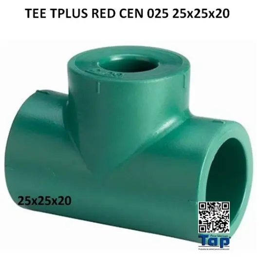 Imagen de TEE TPLUS RED CEN 025 25x25x20