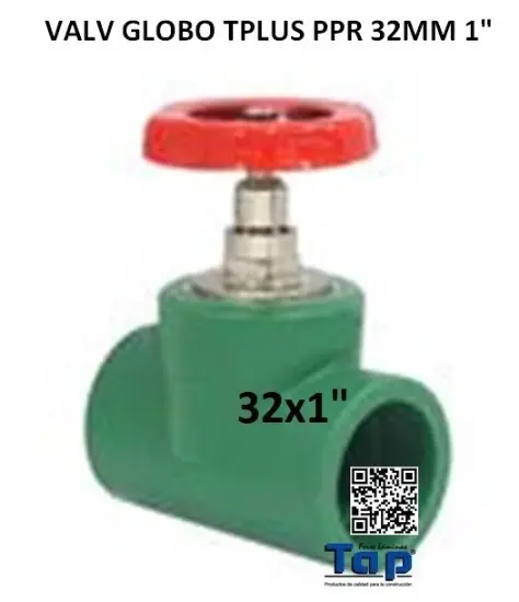 Imagen de VALV GLOBO TPLUS PPR 32MM 1"
