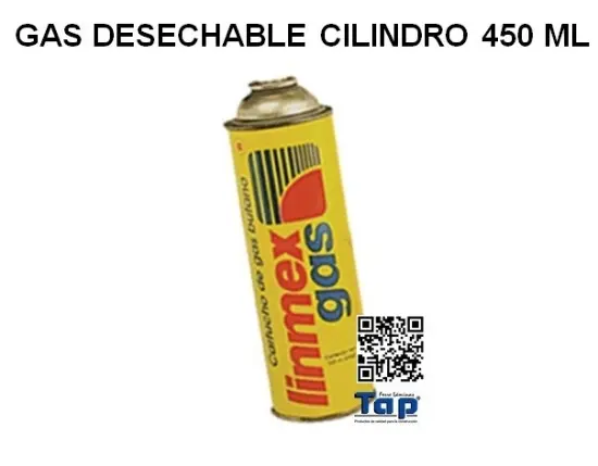 Imagen de GAS DESECHABLE CILINDRO 450 ML