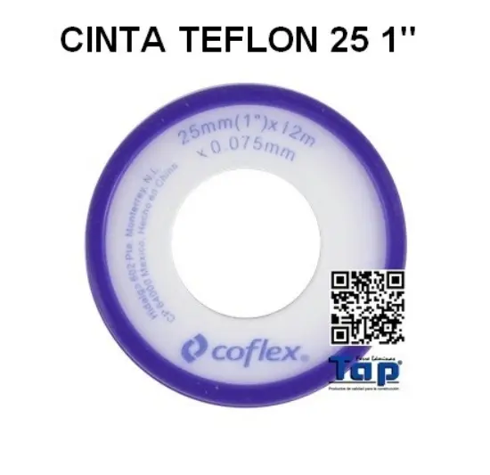Imagen de CINTA TEFLON 25 1"