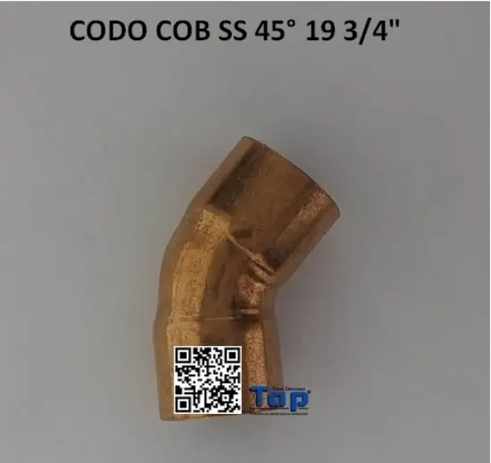 Imagen de CODO COB SS 45° 19 3/4"