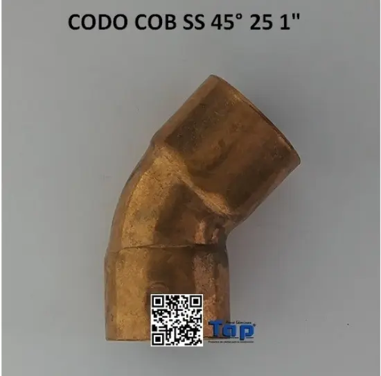 Imagen de CODO COB SS 45° 25 1"