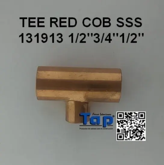 Imagen de TEE RED COB SSS 131913 1/2"3/4"1/2"