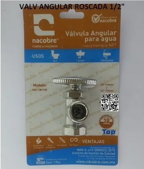 Imagen de VALV ANGULAR ROSCADA 1/2"