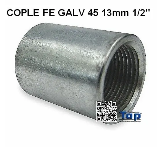 Imagen de COPLE FE GALV 45 13mm 1/2"