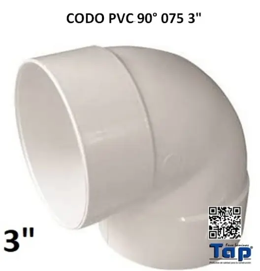 Imagen de CODO PVC 90° 075 3"