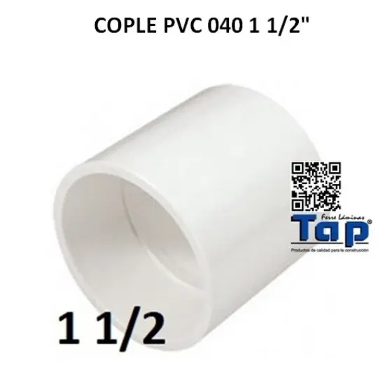 Imagen de COPLE PVC 040 1 1/2"
