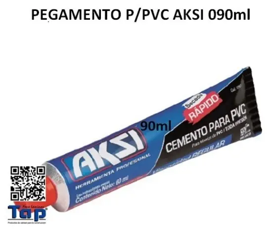 Imagen de PEGAMENTO P/PVC AKSI 090ml