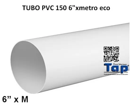 Imagen de TUBO PVC 150 6"xmetro eco