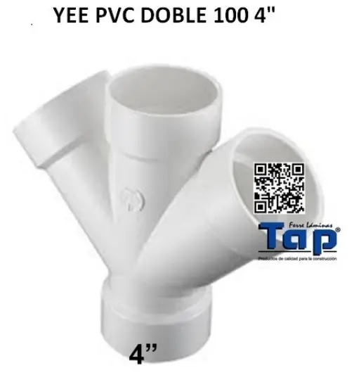 Imagen de YEE PVC DOBLE 100 4"