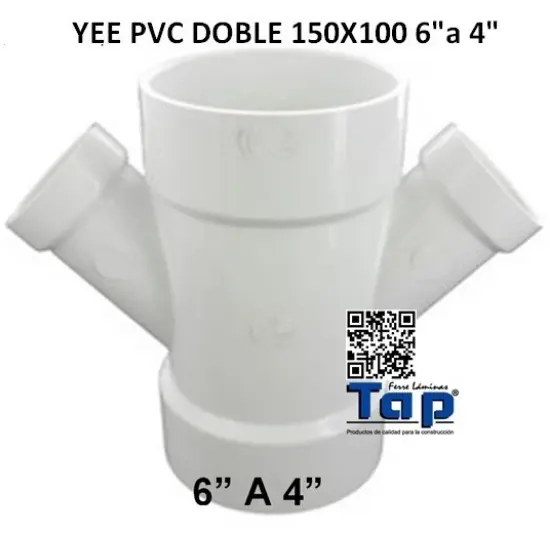 Imagen de YEE PVC DOBLE 150X100 6"a 4"