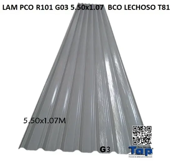 Imagen de LAM PCO R101 G03 5.50x1.07  BCO LECHOSO T81
