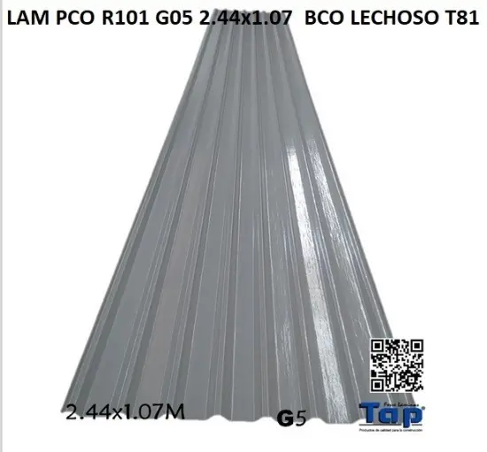 Imagen de LAM PCO R101 G05 2.44x1.07  BCO LECHOSO T81