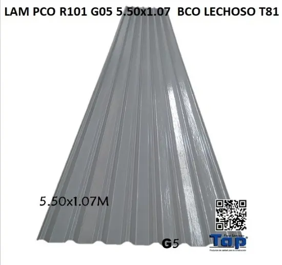 Imagen de LAM PCO R101 G05 5.50x1.07  BCO LECHOSO T81