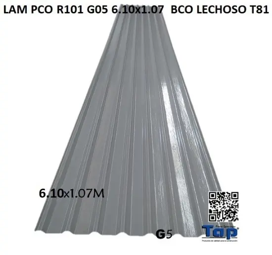 Imagen de LAM PCO R101 G05 6.10x1.07  BCO LECHOSO T81