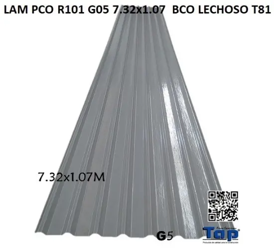 Imagen de LAM PCO R101 G05 7.32x1.07  BCO LECHOSO T81
