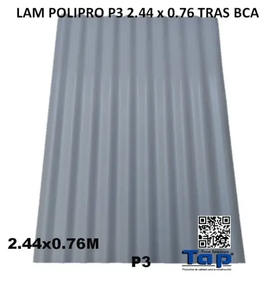 Imagen de LAM POLIPRO P3 2.44 x 0.76 TRAS BCA