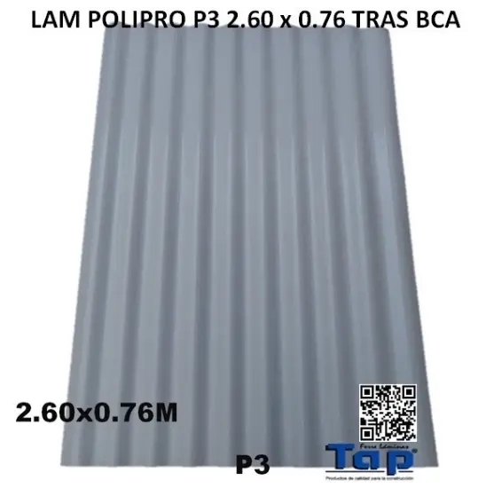 Imagen de LAM POLIPRO P3 2.60 x 0.76 TRAS BCA