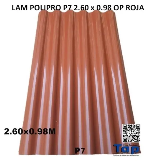 Imagen de LAM POLIPRO P7 2.60 x 0.98 OP ROJA