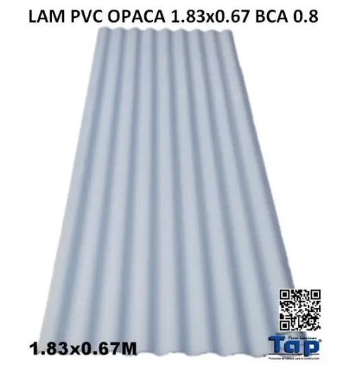 Imagen de LAM PVC OPACA 1.83X0.67 BCA 0.8