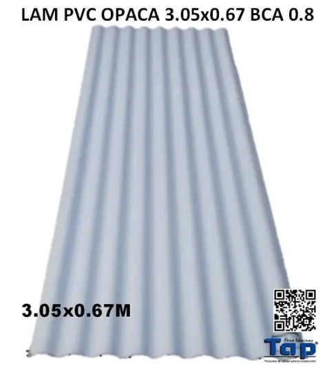 Imagen de LAM PVC OPACA 3.05x0.67 BCA 0.8