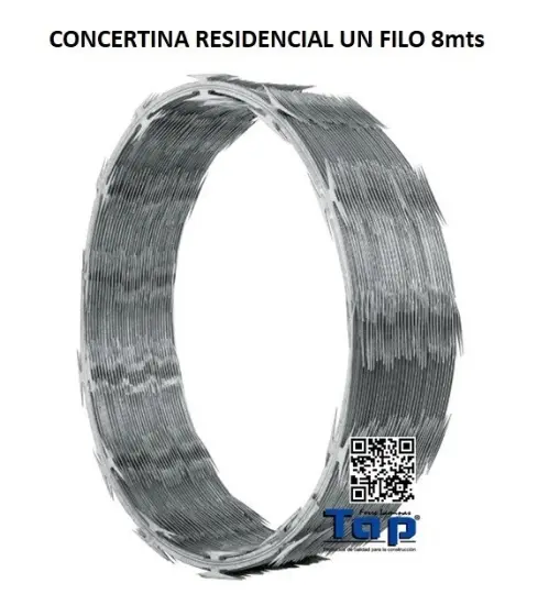 Imagen de CONCERTINA RESIDENCIAL UN FILO 8mts